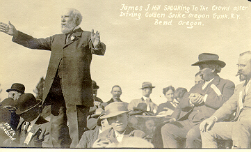 James J. Hill delivering address. Photo: Minnesota Historical Society.